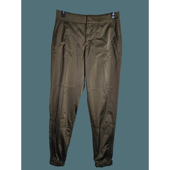 Athleta Pants - Athleta Radiant Jogger Pants Tapered Leg Zip Ankle Shiny Women Size 8 Tall